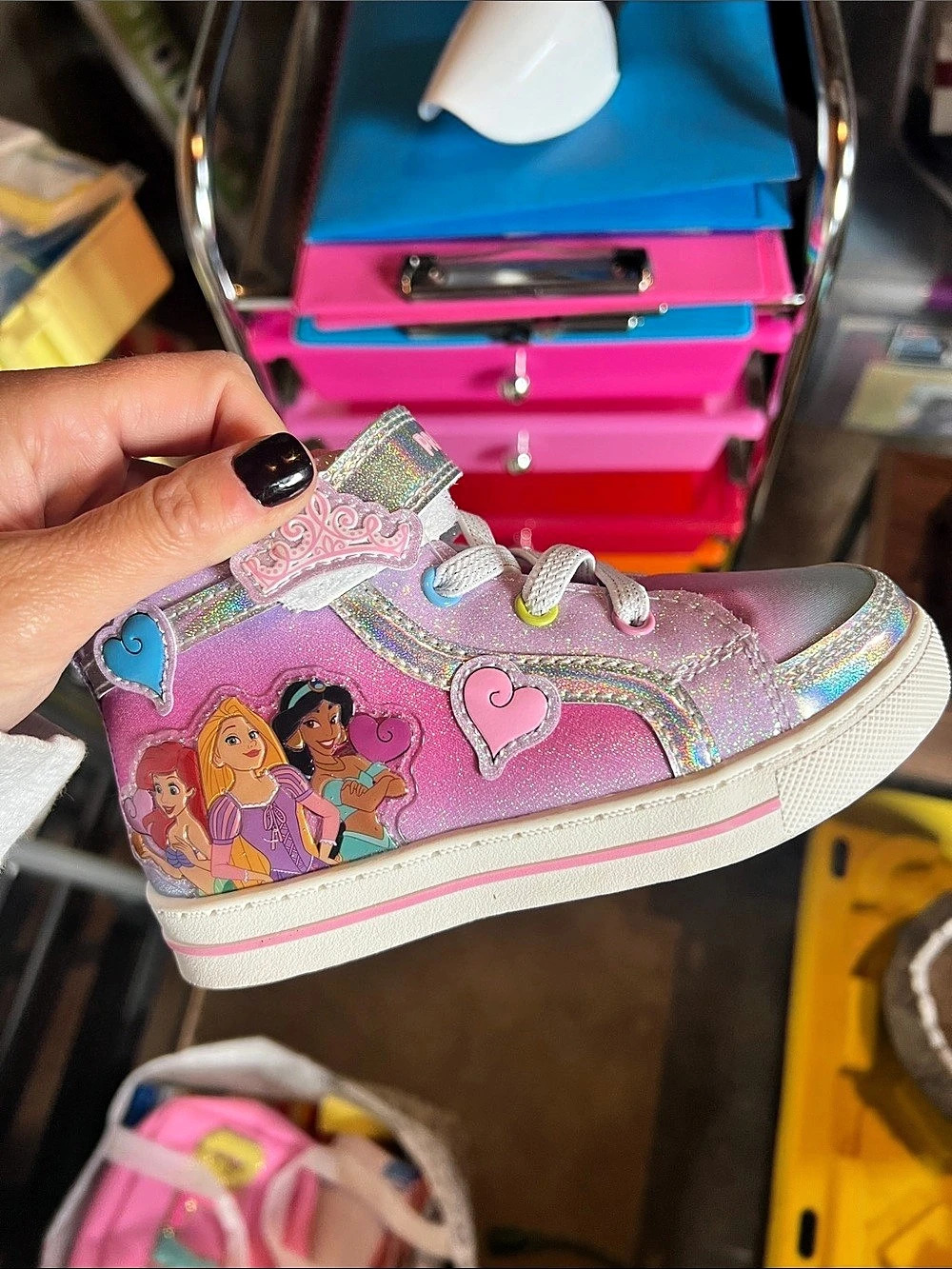 Disney Princess Hi Top Hi Top Pink & Purple Sneakers Girls 10 M NWT